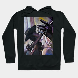 Blues Man with Bottleneck guitar Hoodie